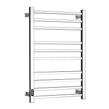 10-Bars electric Towel Warmer in stainless steel with timer